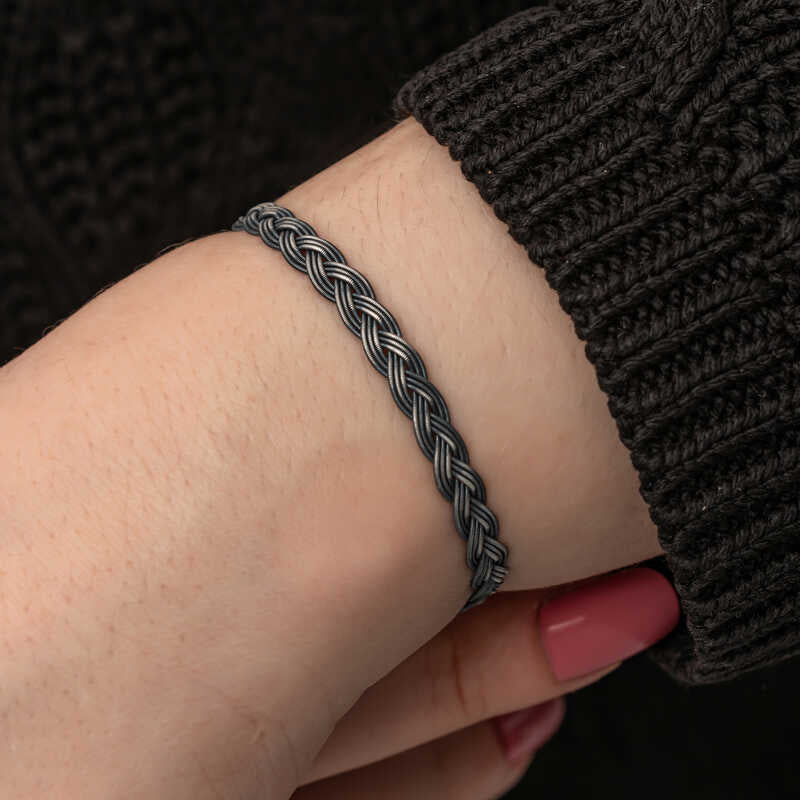 Bracelet en argent tricoté Kazaz Wire Art