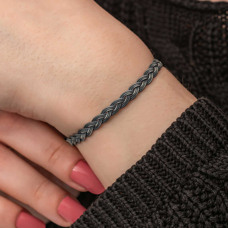 Bracelet en argent tricoté Kazaz Wire Art