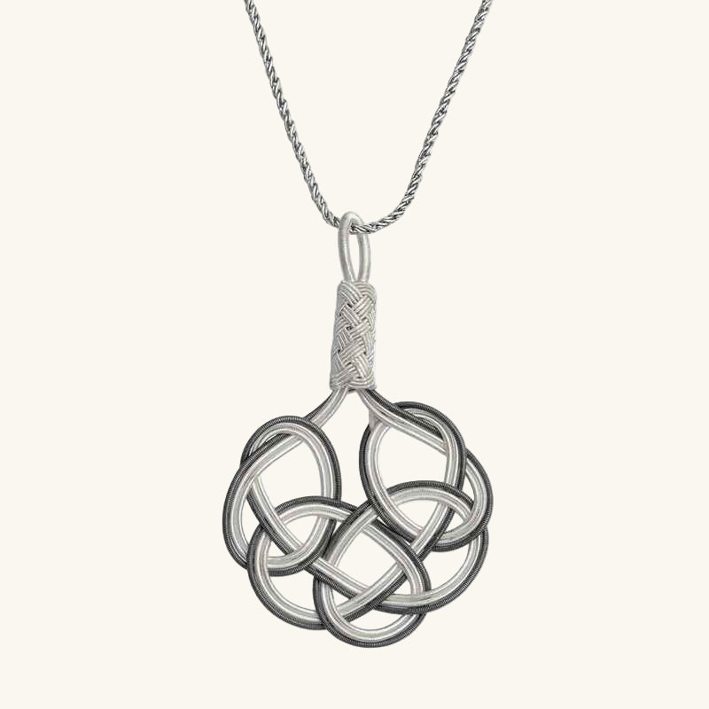 Kazaziye Braided Women's Silver Necklace