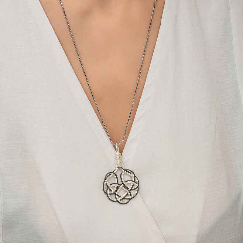 Kazaziye Braided Women's Silver Necklace