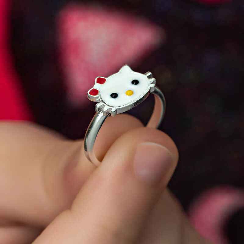 Cat Children's Silver Ring