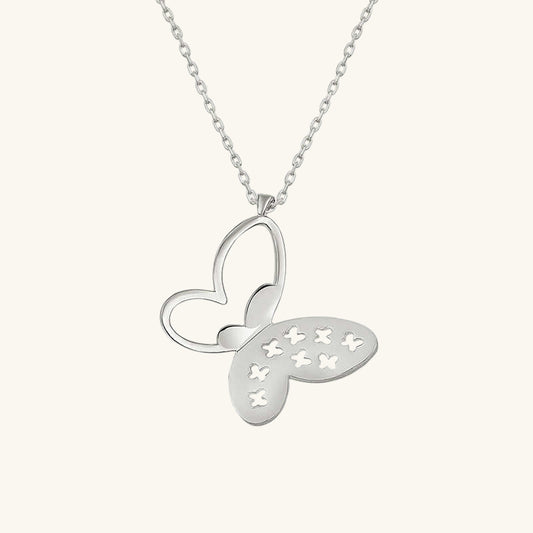Butterfly Women's Silver Necklace