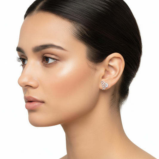 Butterfly Women's Silver Earrings