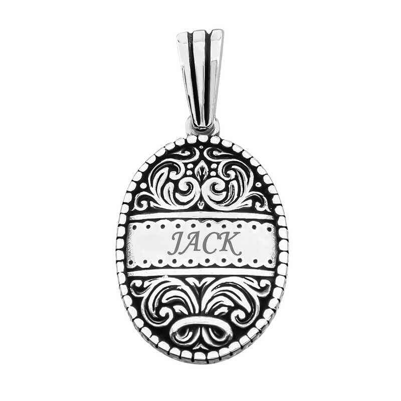 Personalized Men's Silver Pendant