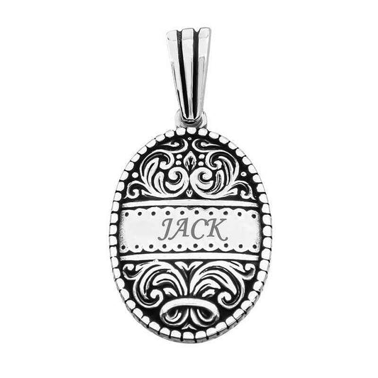 Personalized Men's Silver Pendant