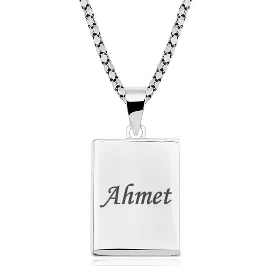 Personalized Openable Cevşen Silver Necklace