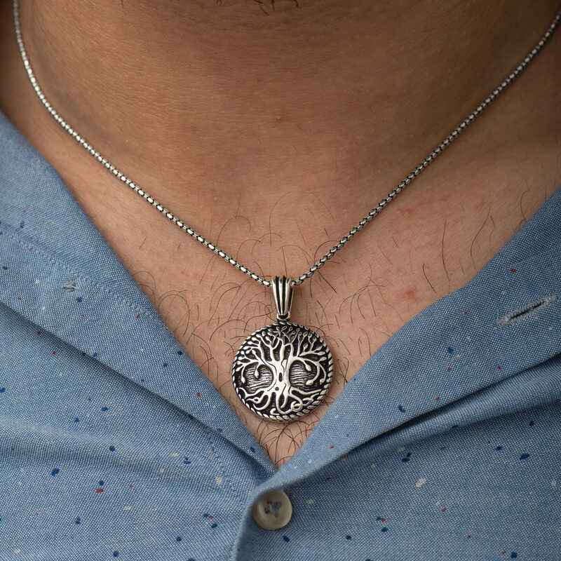 Rooted Tree of Life Silver Pendant