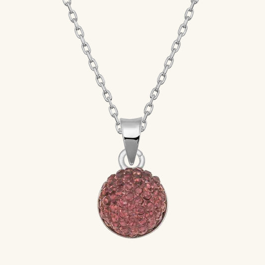 Crystal Stone Women's Silver Pendant