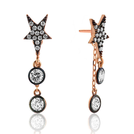 Polar Star Silver Earrings