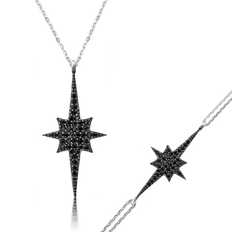 Ensemble Polaris Star noir et argent pour femme