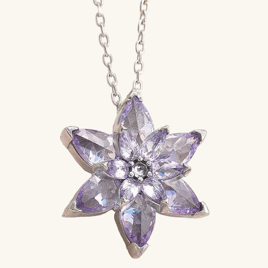Lilac Lotus Flower Women's Silver Pendant
