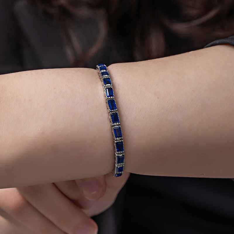Blue Stone Waterway Women's Silver Bracelet