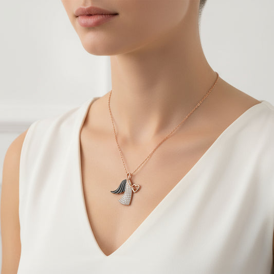 Collier en argent pour femme Angel Mother