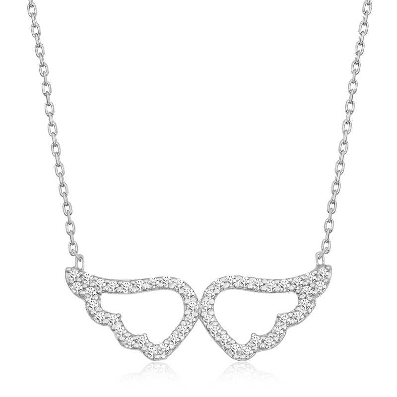 Angel Wing Women's Silver Necklace