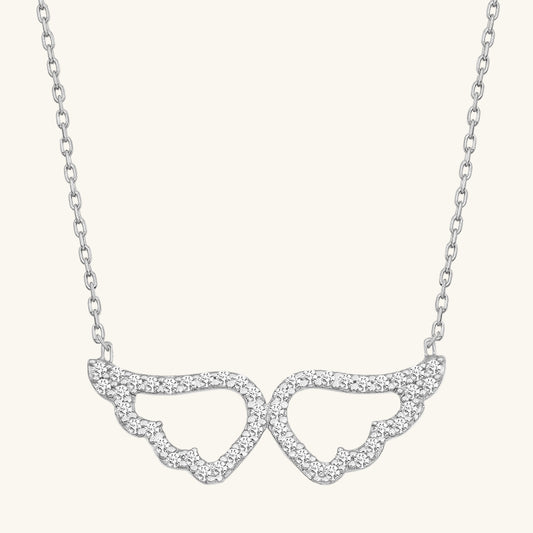 Angel Wing Women's Silver Necklace