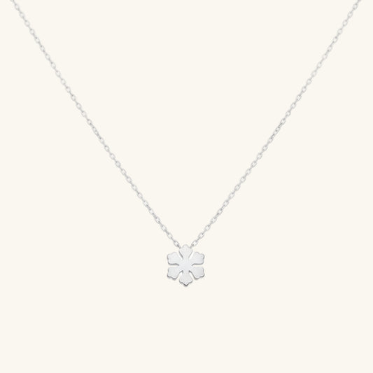 Minimal Snowflake Women's Silver Necklace