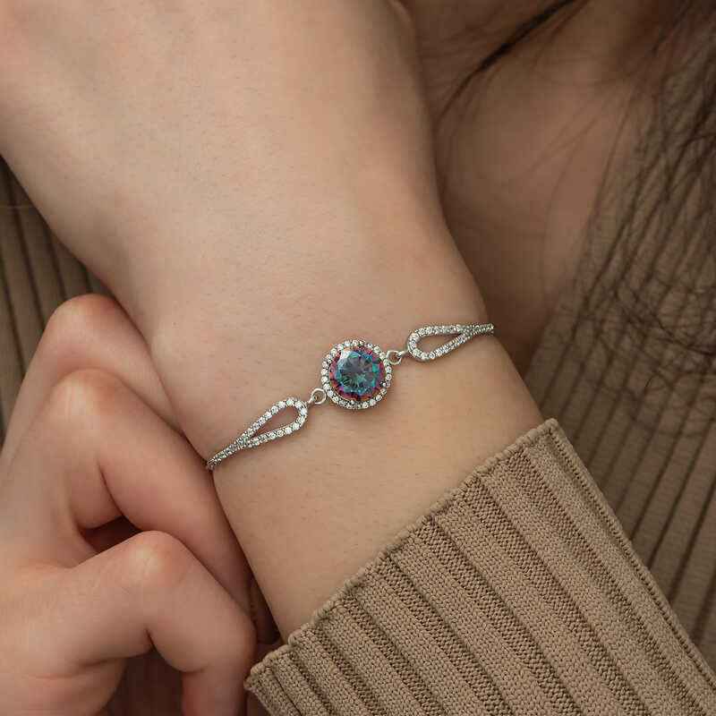 Mystic Topaz Silver Bracelet