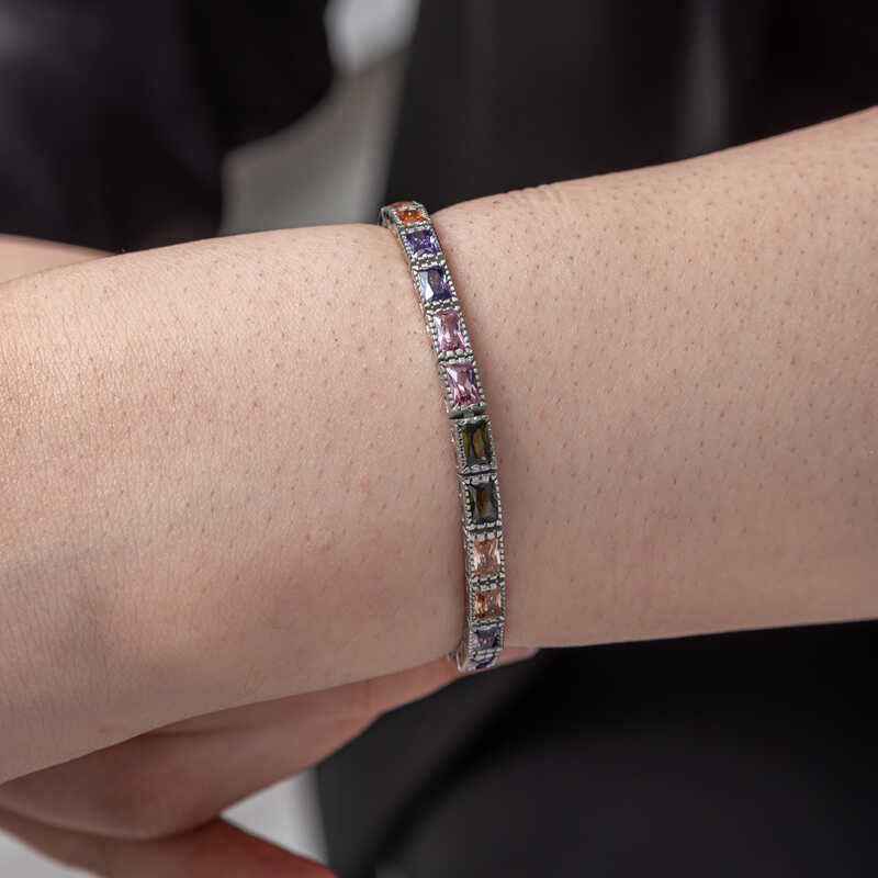 Mix Stone Waterway Women's Silver Bracelet