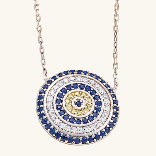 Collier en argent pour femme avec mauvais œil