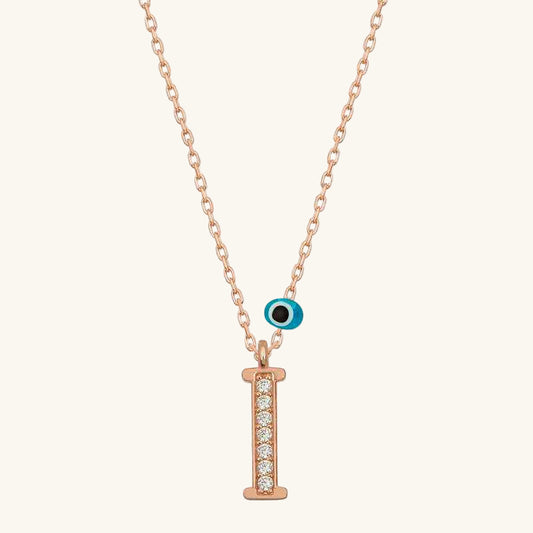 Nazar Rose I Letter Women's Silver Pendant