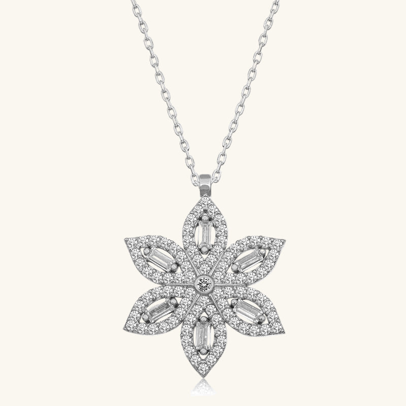 Narcissus Flower Women's Silver Necklace