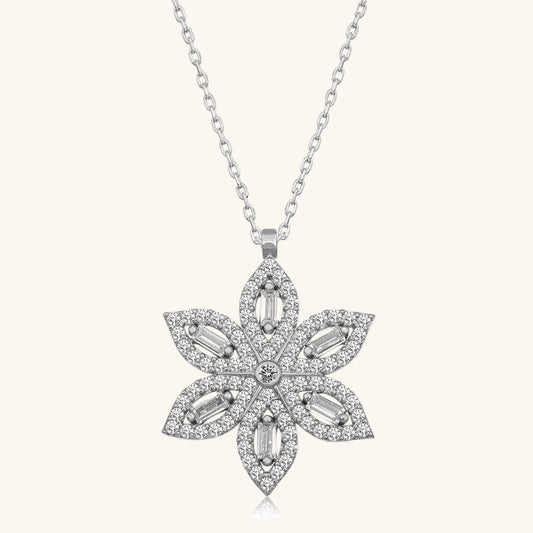 Narcissus Flower Women's Silver Necklace