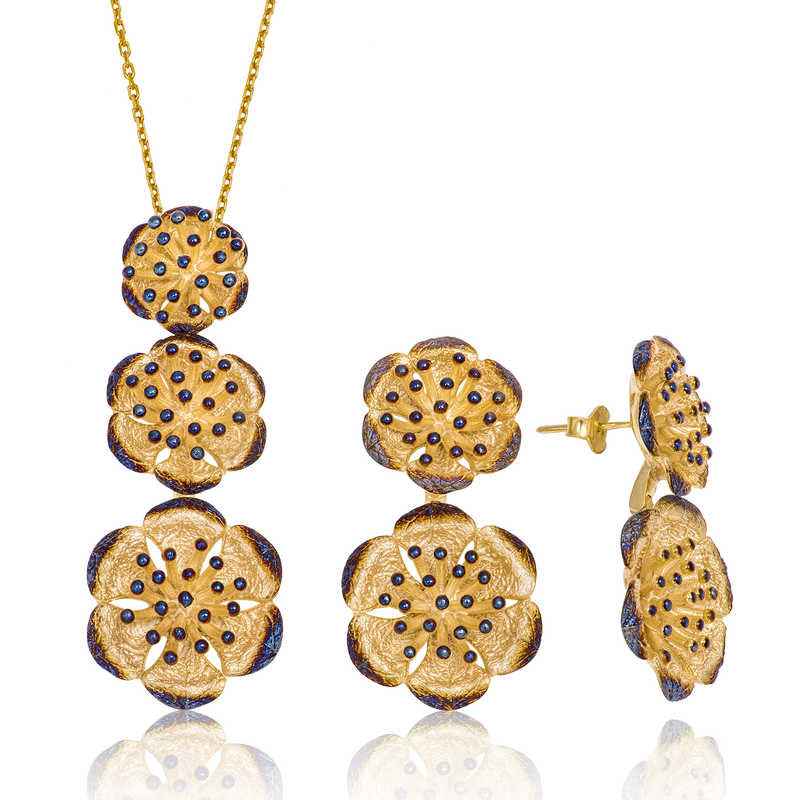 Silver Lotus Flower Women's Set