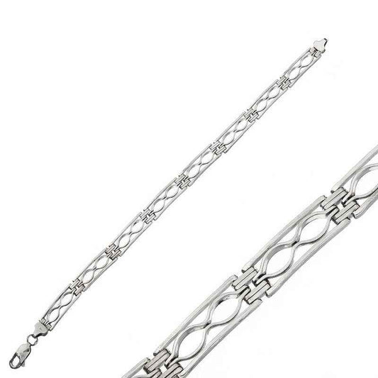 Oxidized Silver Men's Bracelet