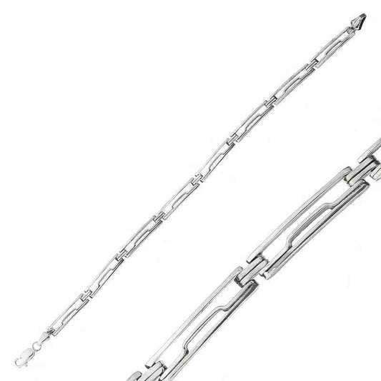 Oxidized Silver Men's Bracelet