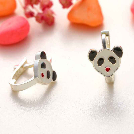 Panda Children's Silver Earrings