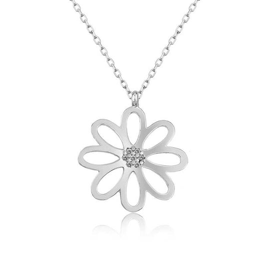 Flower Women's Silver Necklace