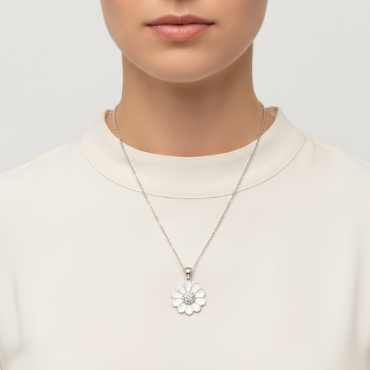 Daisy Damen Silber Halskette