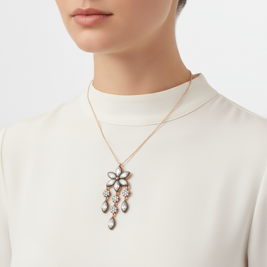 Collier Daisy en argent pour femme