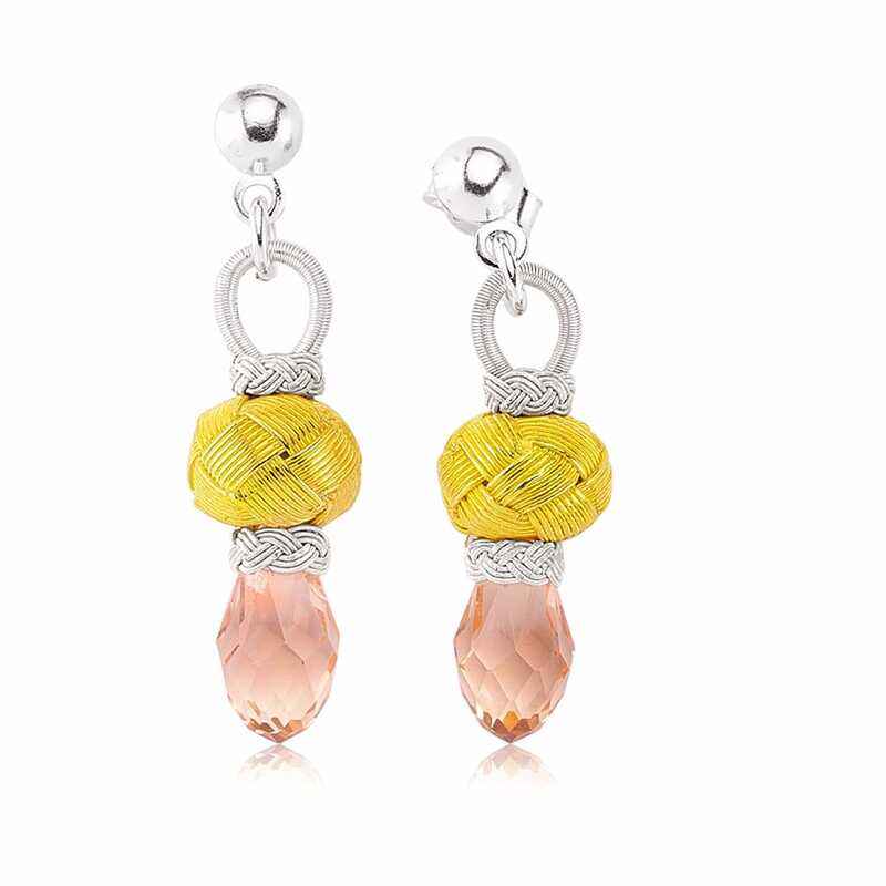 Pink Stone Kazaziye Women's Silver Earrings