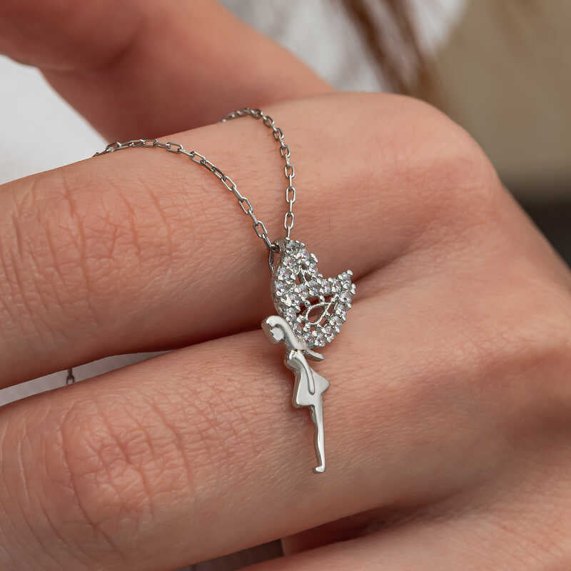 Fairy Girl Women's Silver Necklace