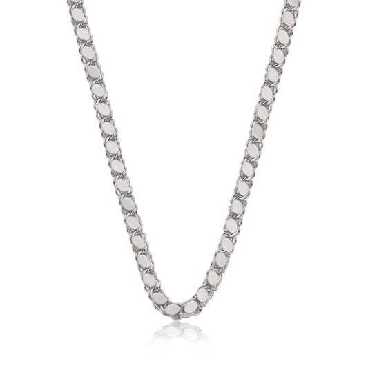 Silver Beaded Bar Chain