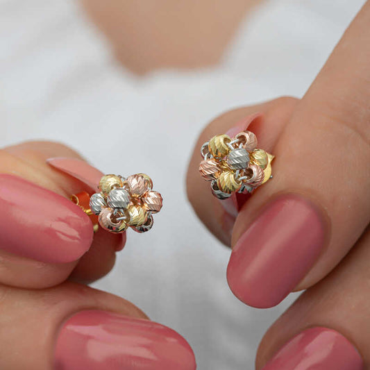 Boucles d'oreilles à tige doriques argentées pour femme