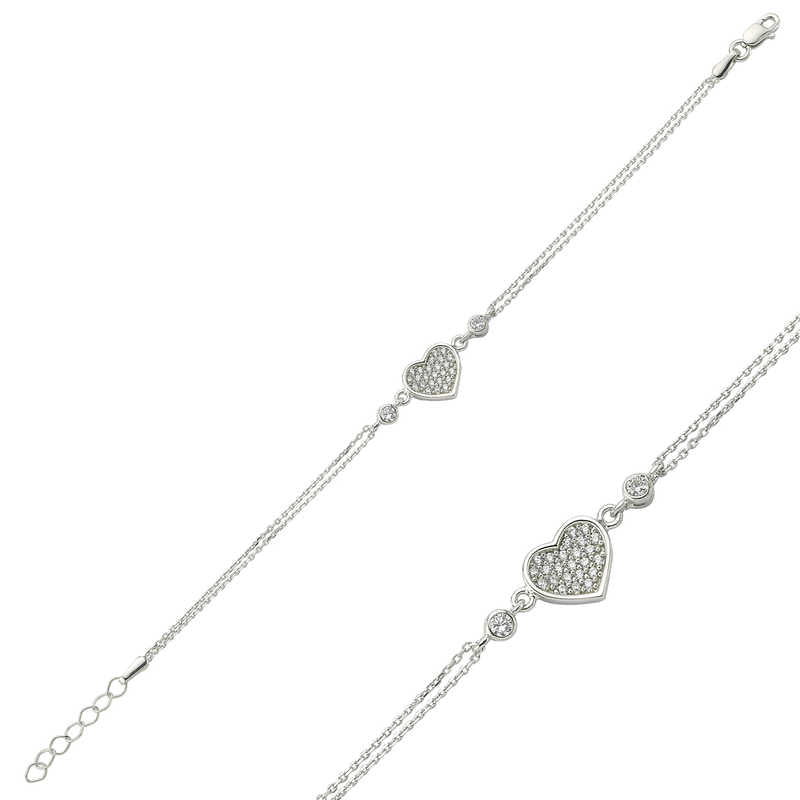 Heart Women's Silver Bracelet