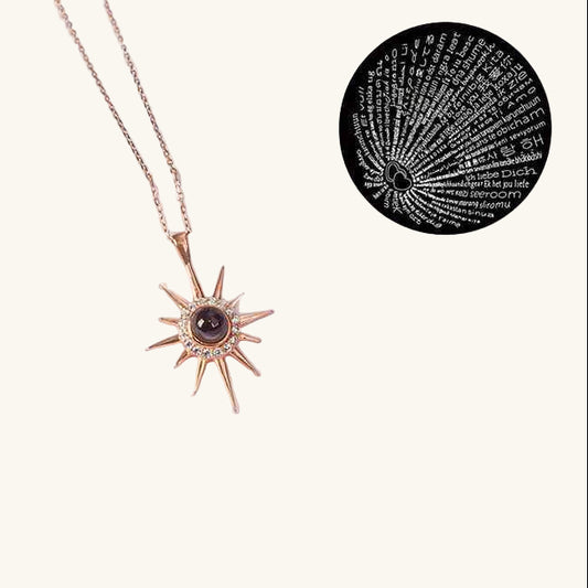 Rose Plated I Love You in 100 Languages North Star Women's Silver Pendant