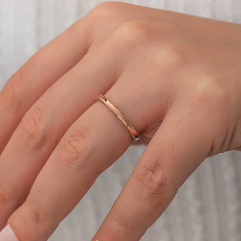 Bague Ajda en argent plaqué or rose pour femme