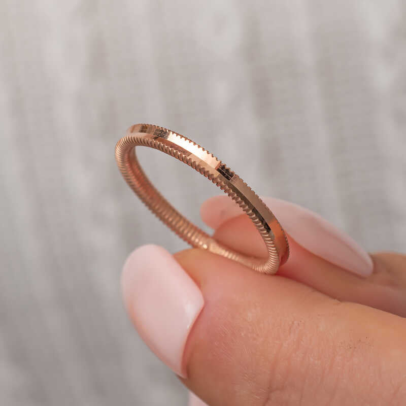 Bague Ajda en argent plaqué or rose pour femme