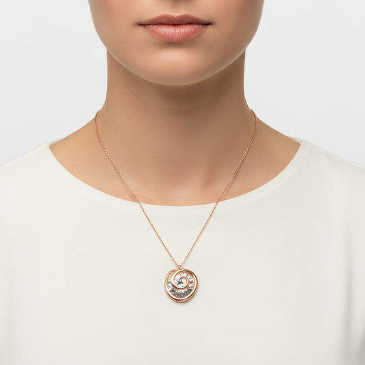 Rosévergoldete Love Loop Damen-Silberkette