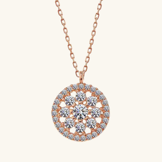 Rose Flower Women's Silver Necklace