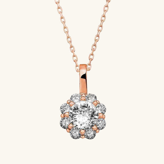 Rose Flower Women's Silver Pendant