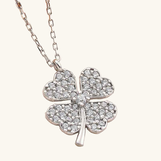 Four-Leaf Clover Women's Silver Necklace
