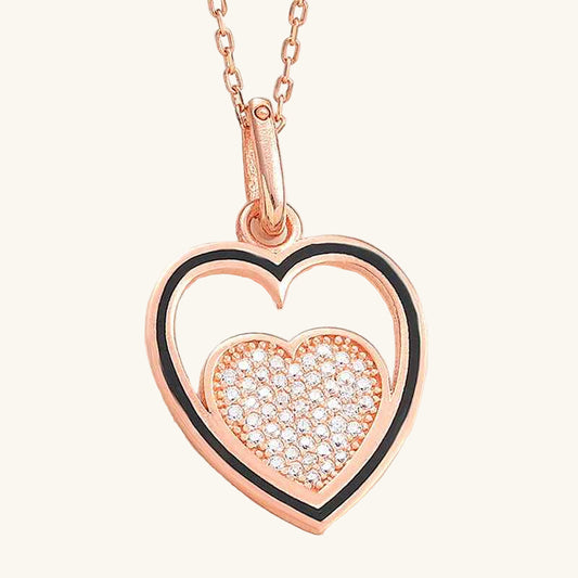 Rose Heart Women's Silver Necklace