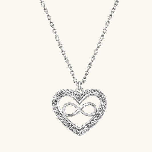 Heart Infinity Women's Silver Necklace