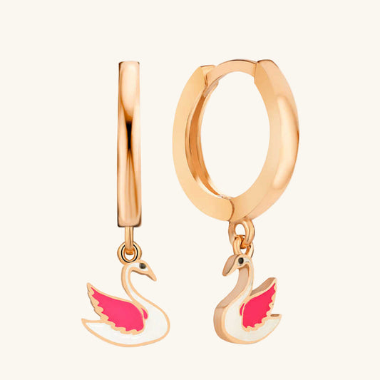 Boucles d'oreilles pendantes en argent plaqué rose pour femme