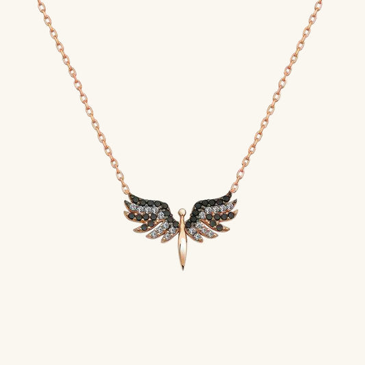 Rose Gold Plated Archangel Michael Women's Silver Necklace