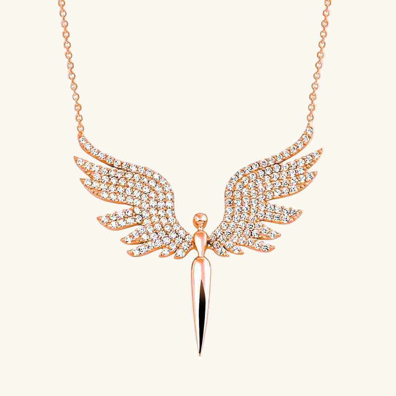 Rose Plated Archangel Michael Women's Silver Pendant